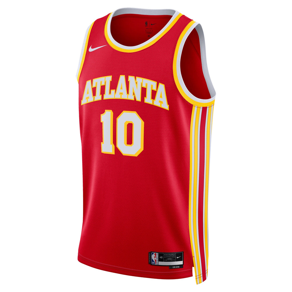 Atlanta Hawks Nike Icon Swingman Jersey - Red - Zaccharie Risacher - Unisex