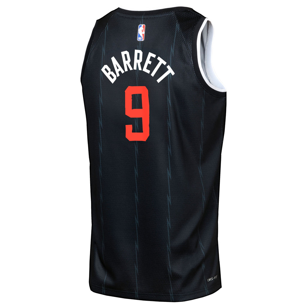 Toronto Raptors Nike 2025/26 City Edition Swingman Jersey - Black - RJ Barrett - Youth