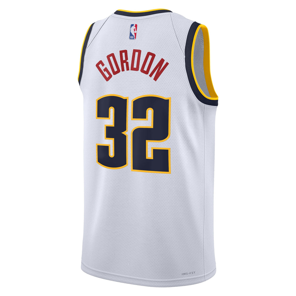 Denver Nuggets Nike Association Edition Swingman Jersey - White - Aaron Gordon - Unisex