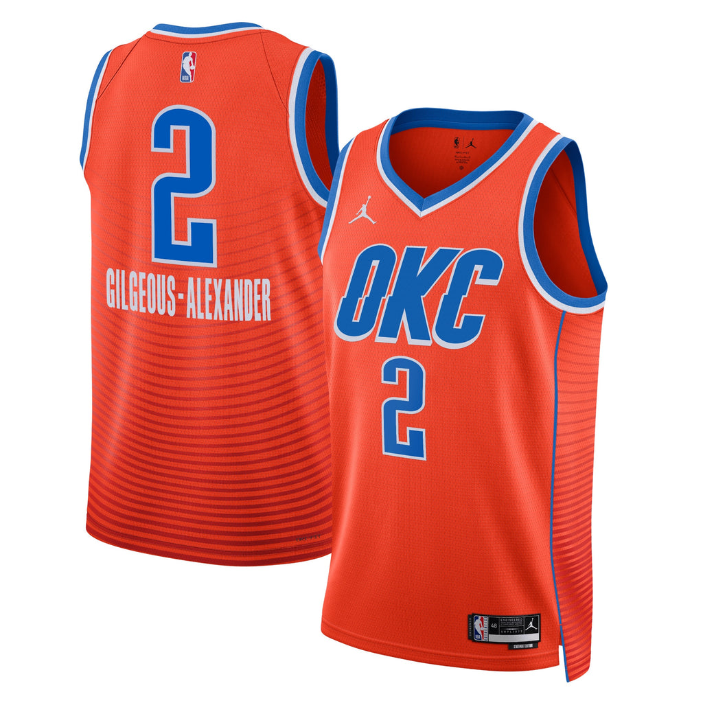 Oklahoma City Thunder Jordan Statement Edition Swingman Jersey - Orange - Shai Gilgeous-Alexander - Unisex