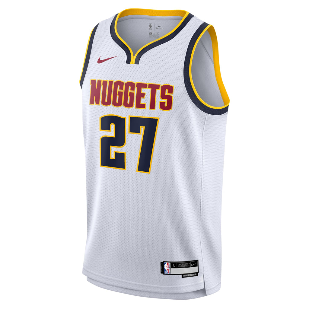 Denver Nuggets Nike Association Swingman Jersey - White - Jamal Murray - Youth
