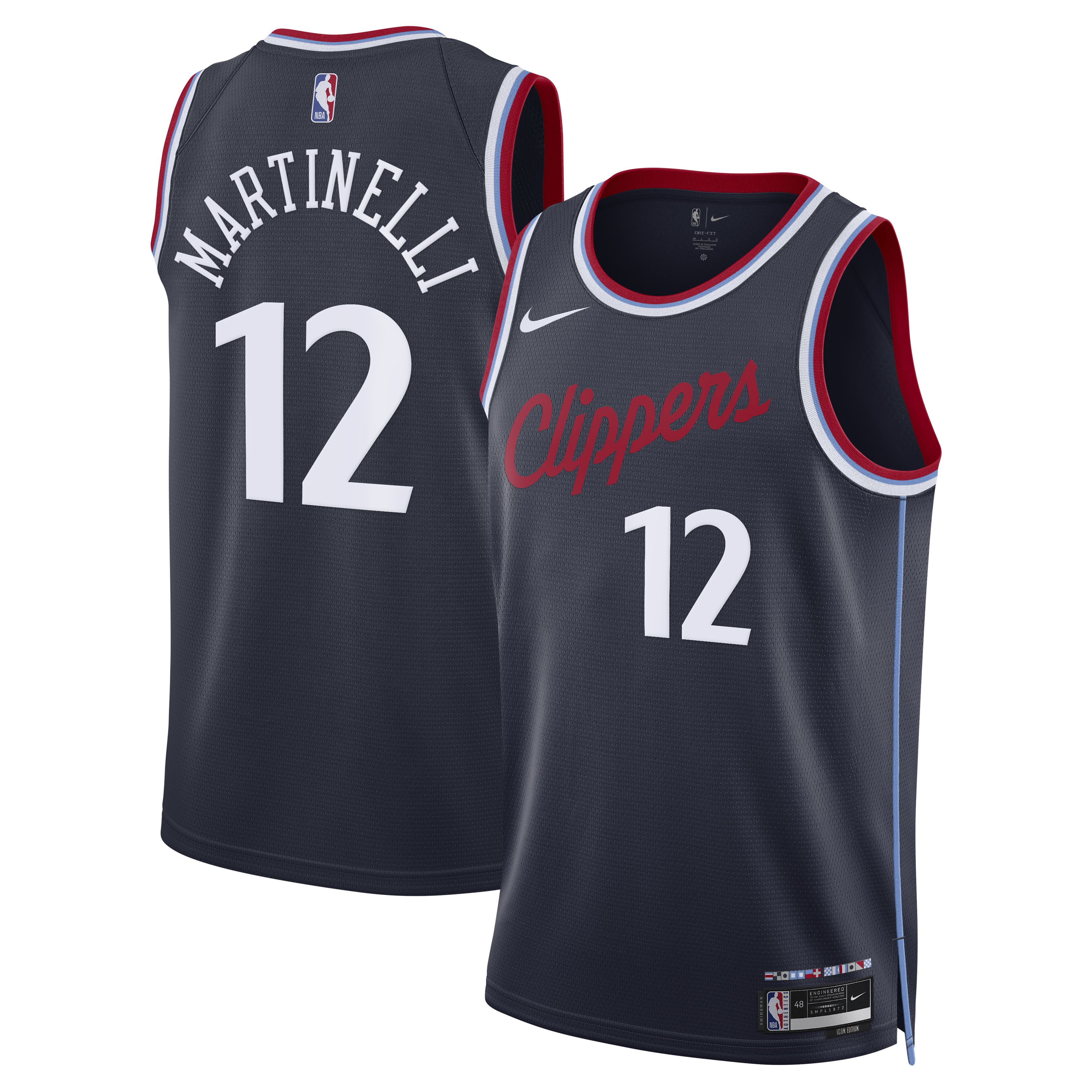 Los Angeles Clippers Nike Replica Icon Edition Swingman Jersey - Navy - Nick Martinelli - Youth