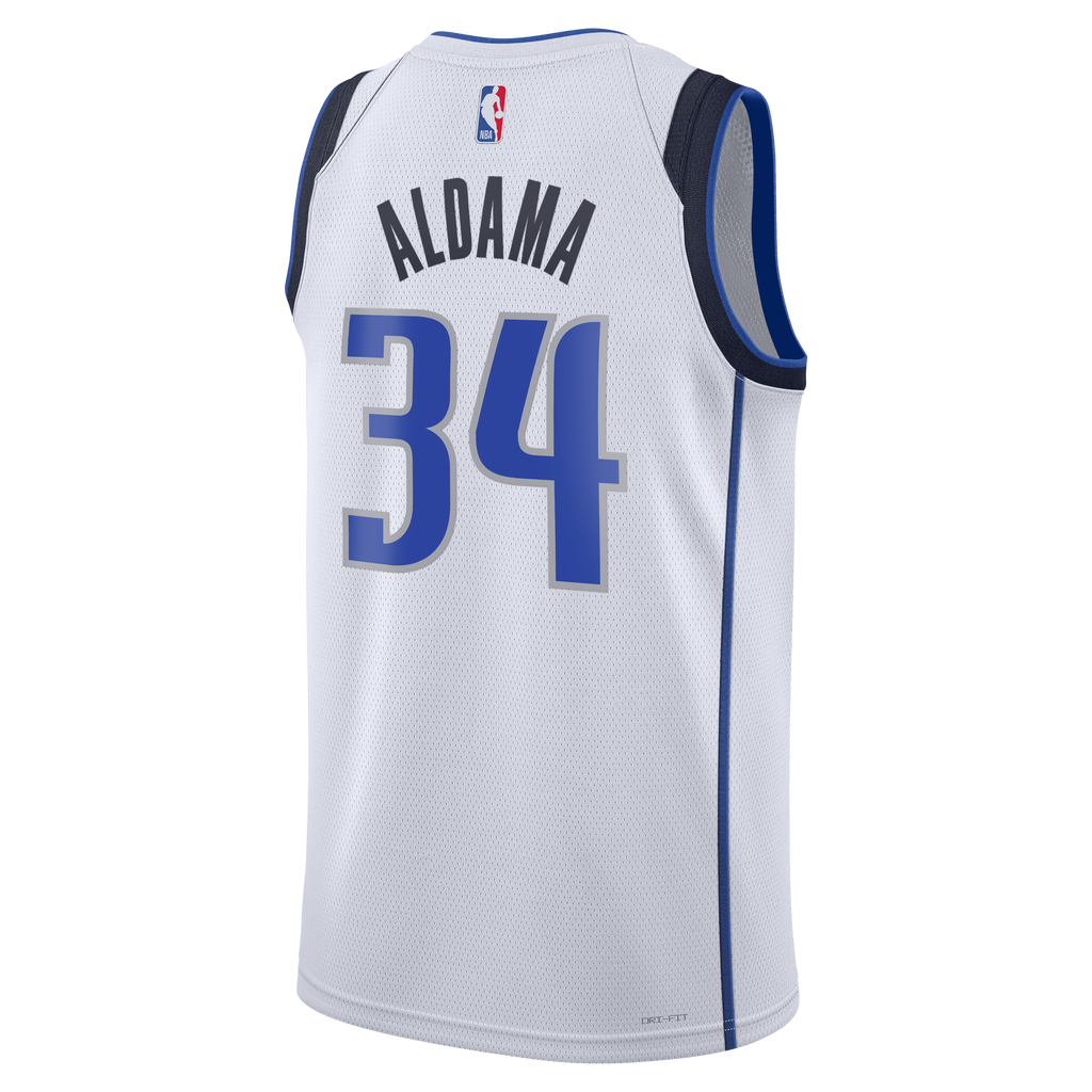 Dallas Mavericks Nike Association Edition Swingman Jersey - White - Santi Aldama - Unisex