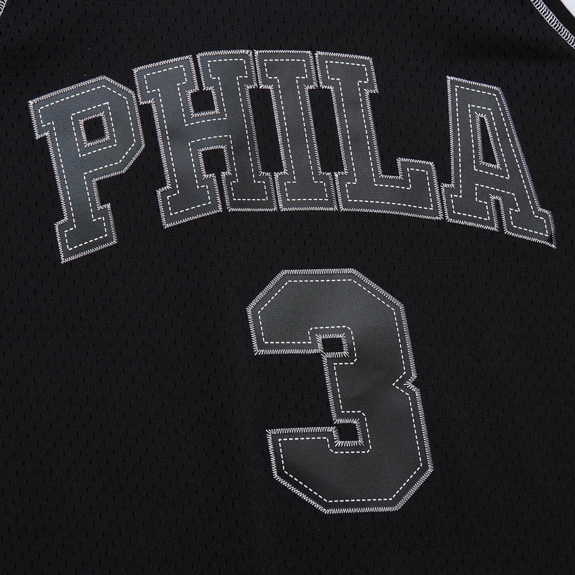 Philadelphia 76ers Mitchell & Ness Allen Iverson 1996 Contrast 2K Swingman Jersey - Black