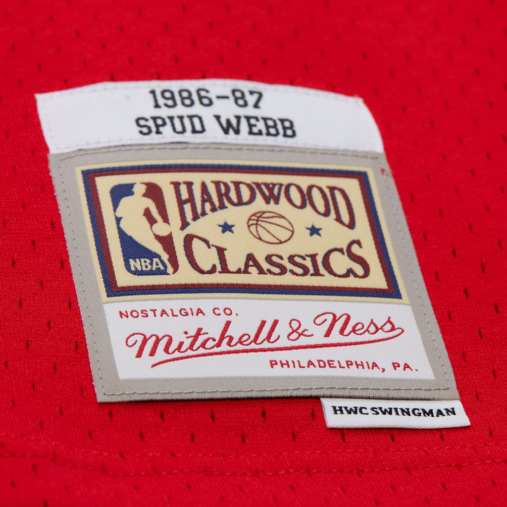 Atlanta Hawks Mitchell & Ness Swingman Jersey Road Spud Webb 1986-87