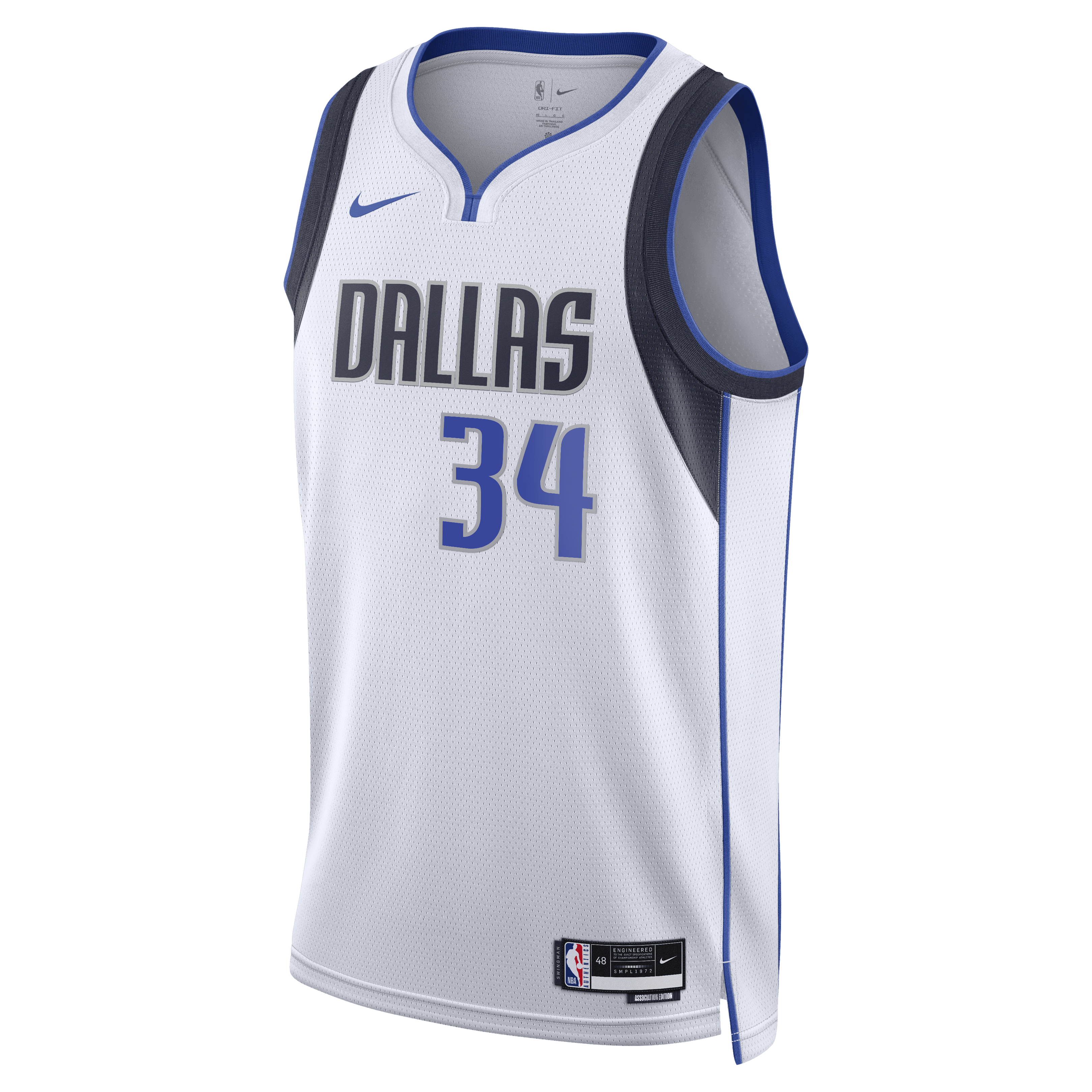 Dallas Mavericks Nike Association Edition Swingman Jersey - White - Santi Aldama - Unisex