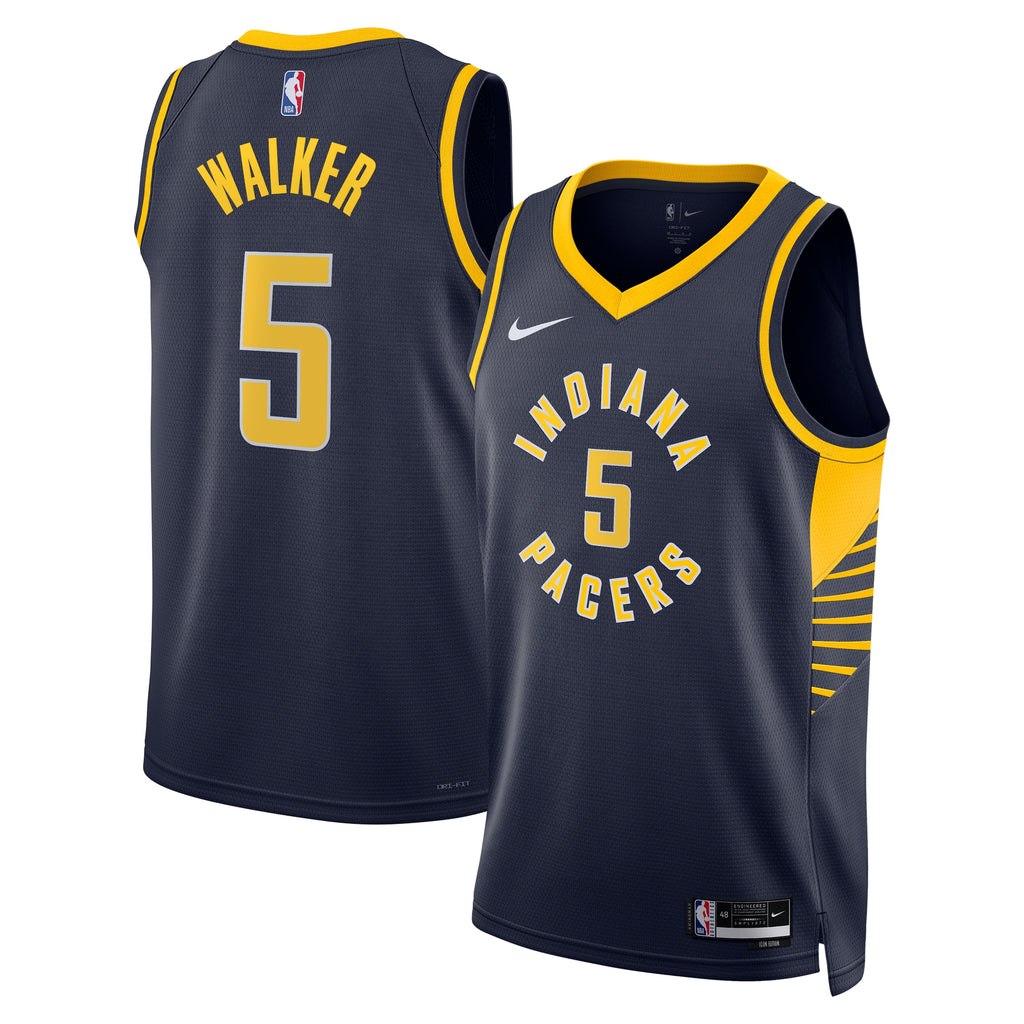 Indiana Pacers Nike Icon Edition Swingman Jersey - Navy - Jarace Walker - Unisex