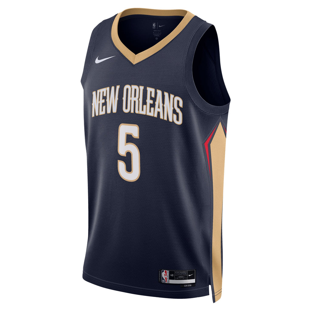 New Orleans Pelicans Nike Icon Edition Swingman Jersey - Navy - Dejounte Murray - Unisex