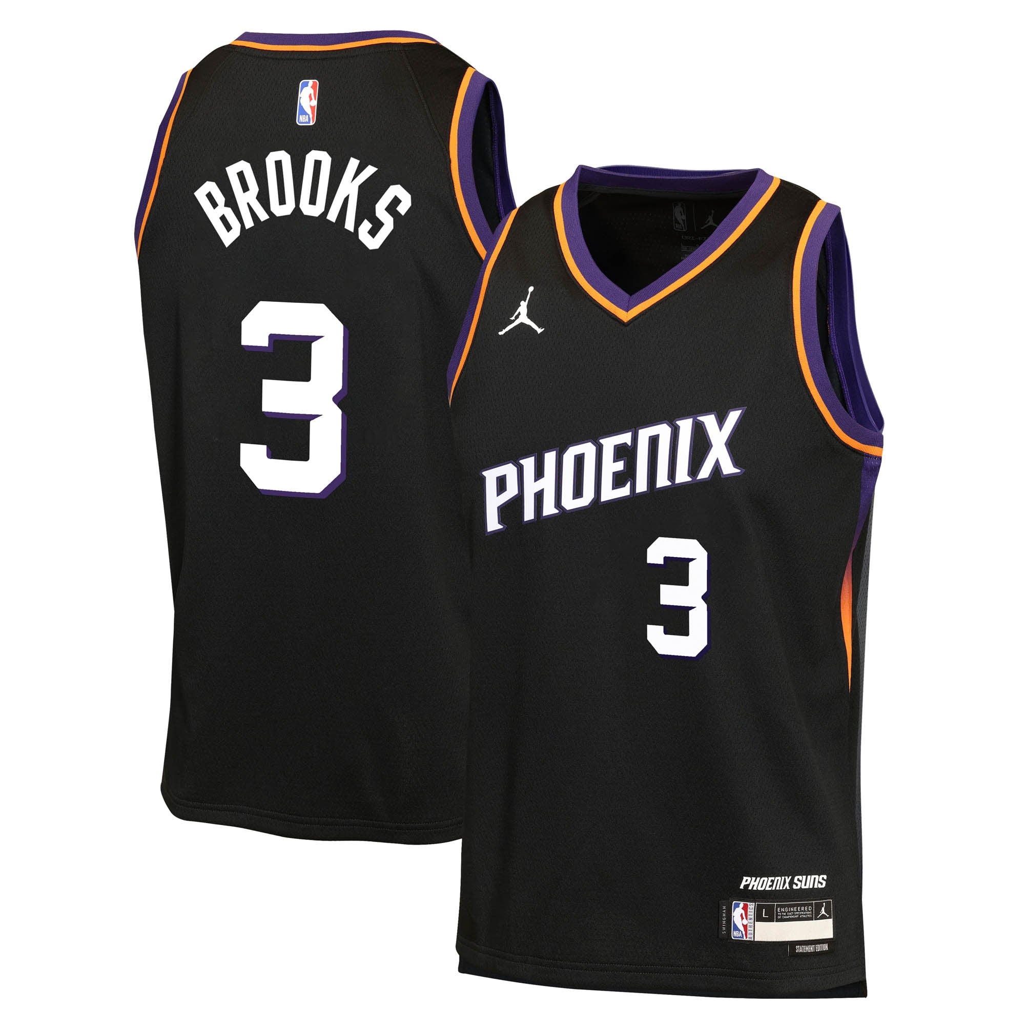 Phoenix Suns Jordan Brand Statement Edition Jersey - Black - Dillon Brooks - Youth