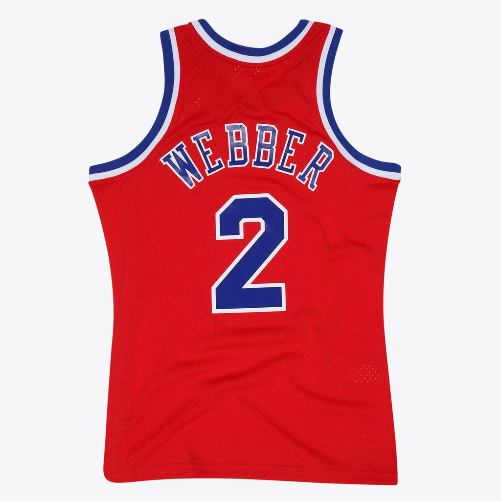 Washington Bullets Chris Webber 1994 Hardwood Classics Road Swingman Jersey By Mitchell & Ness - Scarlett - Mens