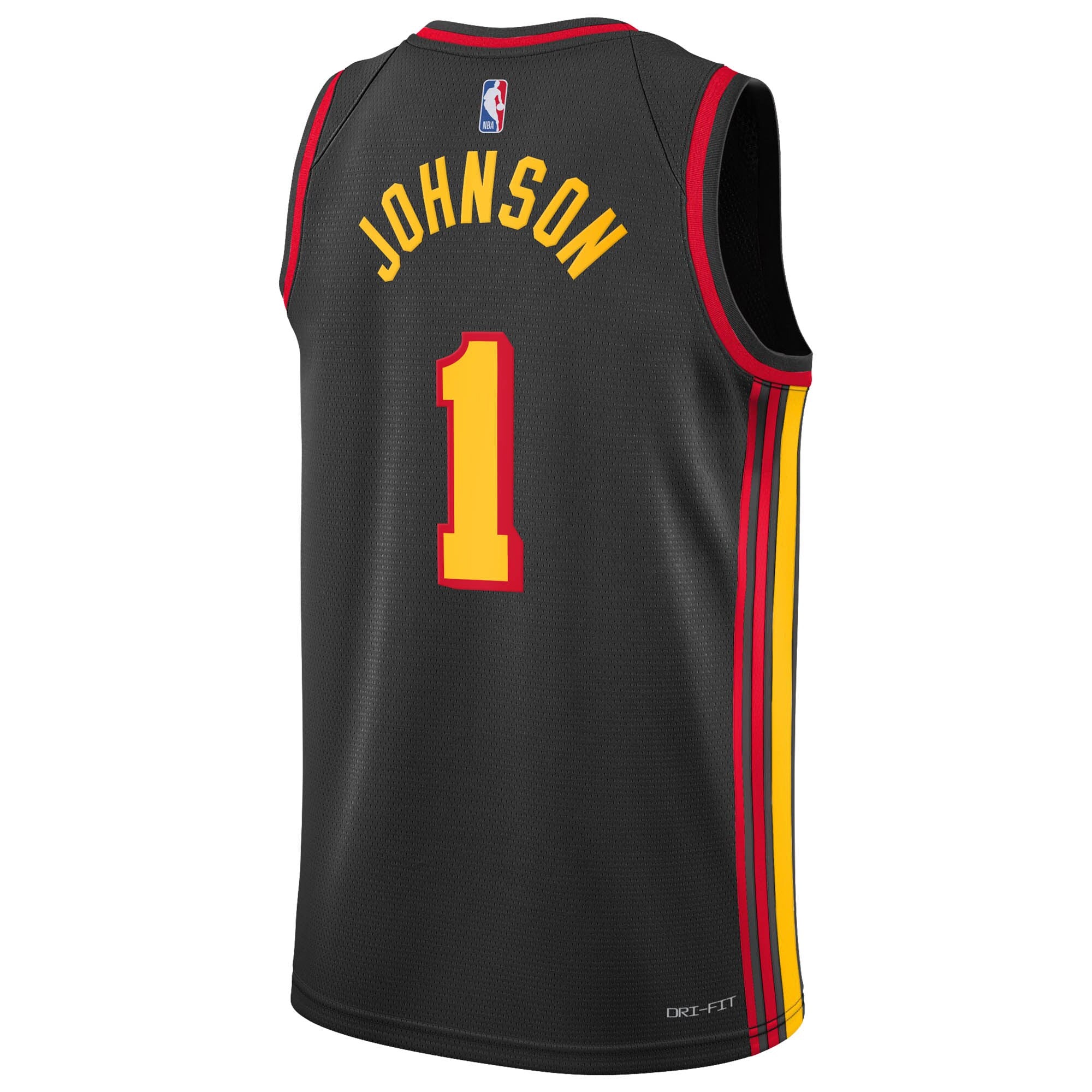 Atlanta Hawks Jordan Brand Statement Edition Swingman Jersey - Black - Jalen Johnson - Youth