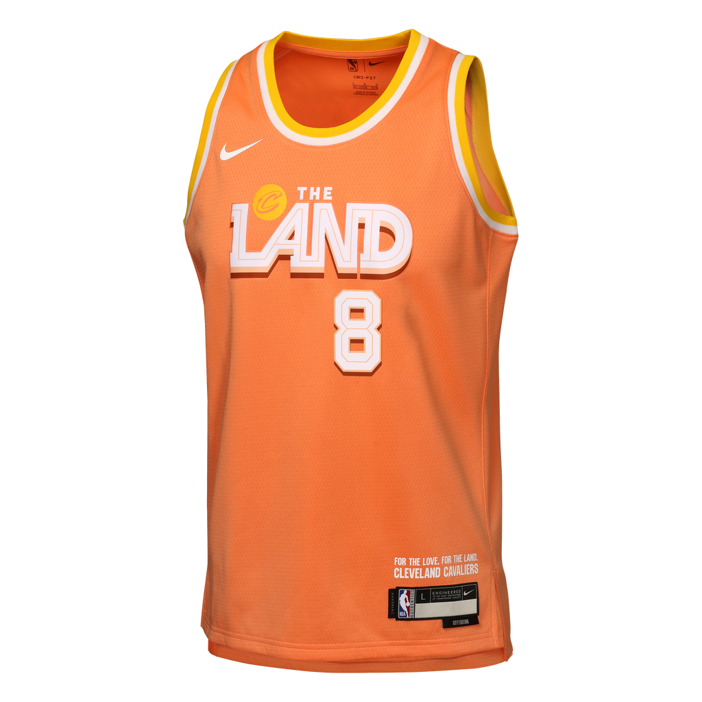 Nike Cleveland Cavaliers 2025/26 City Edition Swingman Jersey - Orange - Dennis Schröder - Youth