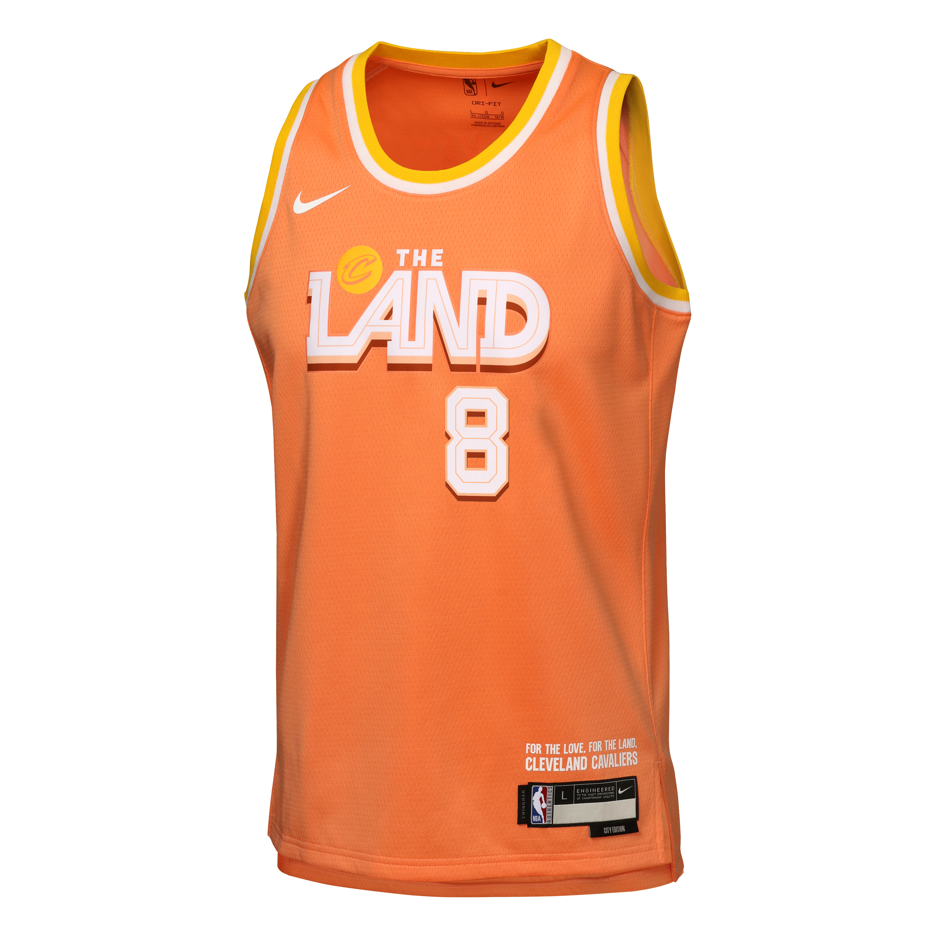 Nike Cleveland Cavaliers 2025/26 City Edition Swingman Jersey - Orange - Dennis Schröder - Youth