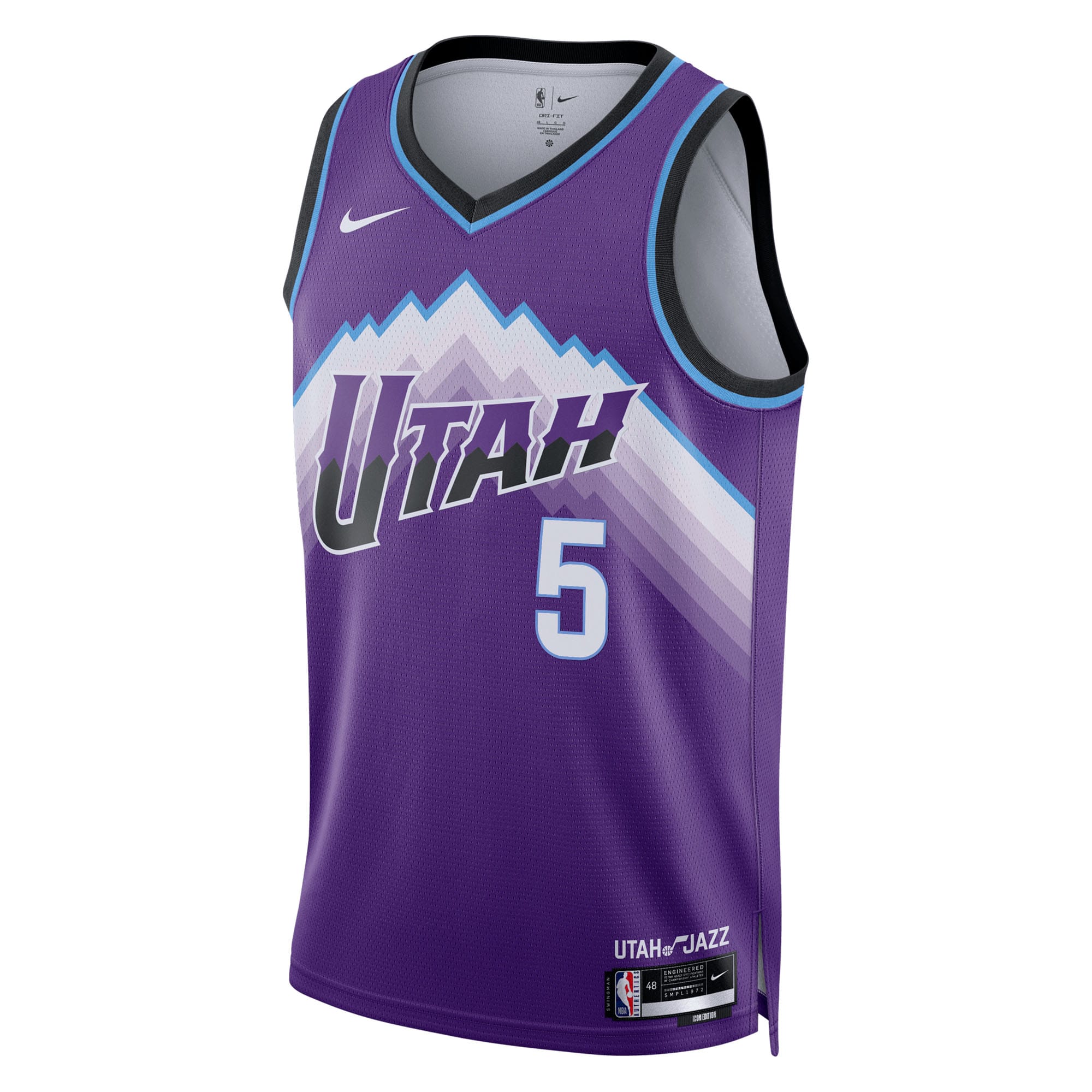 Utah Jazz Nike Replica Icon Edition Swingman Jersey - Purple - Cody Williams - Youth