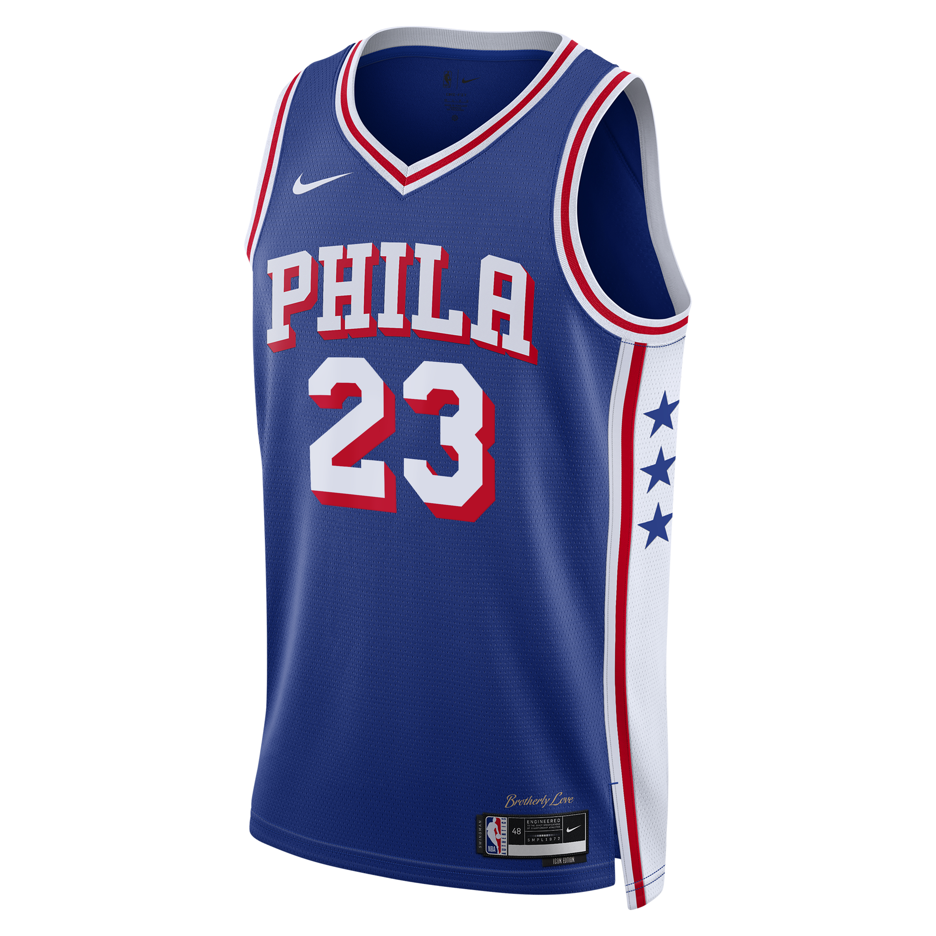 Philadelphia 76ers Nike Icon Edition Swingman Jersey - Royal - Lebron James - Youth