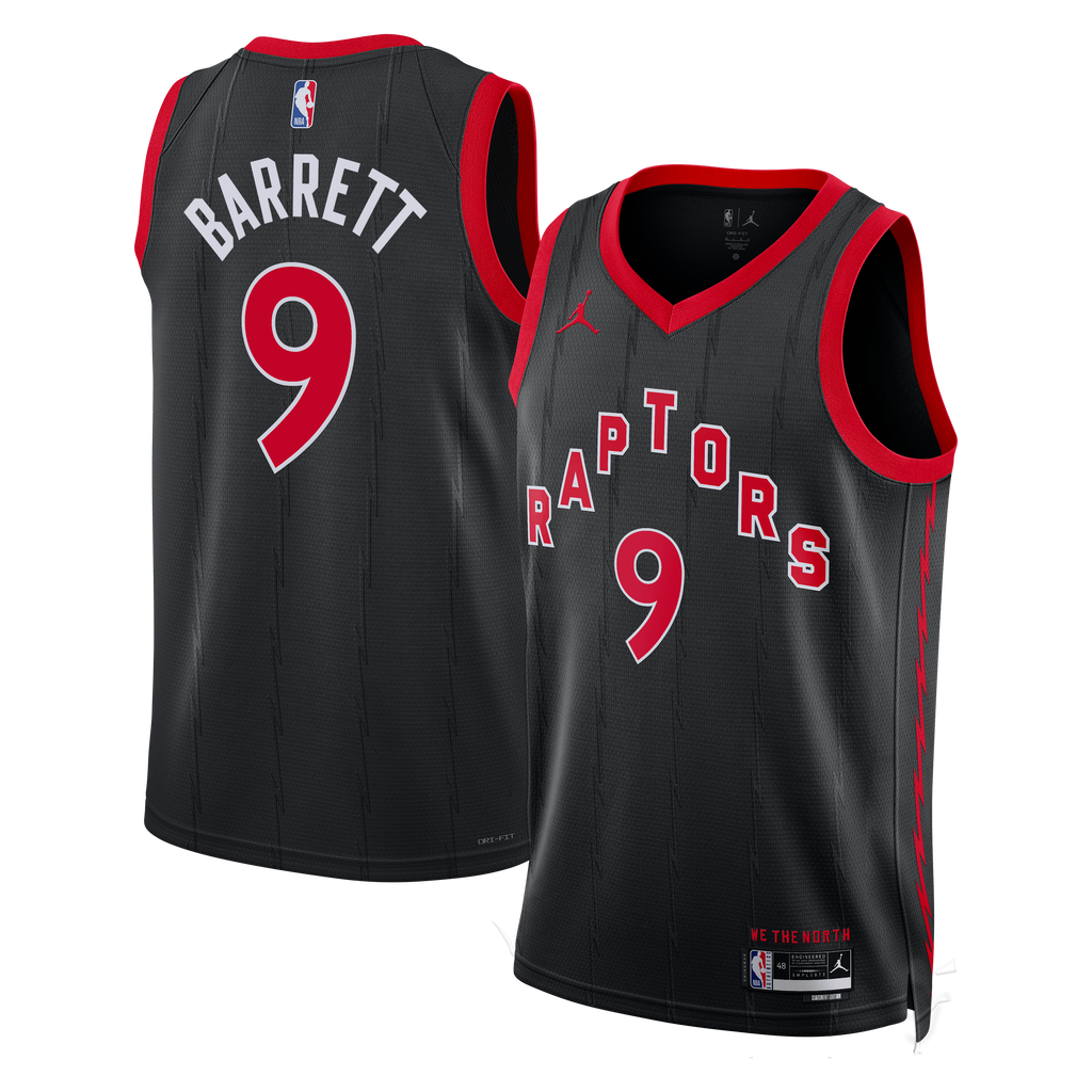 Toronto Raptors Jordan Brand Statement Edition Swingman Jersey - Black - RJ Barrett - Unisex