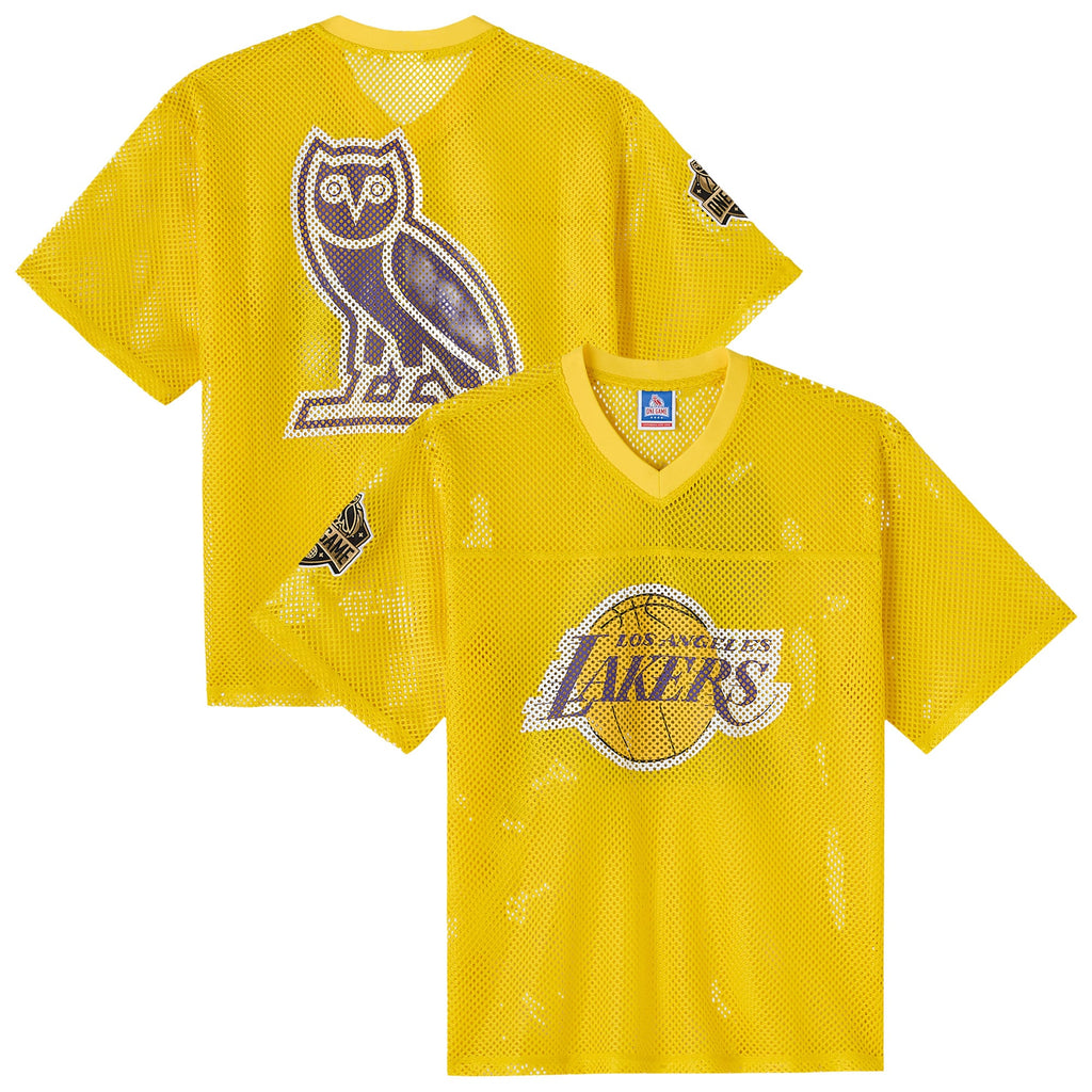 Los Angeles Lakers X OVO Mesh Football Jersey - Mens