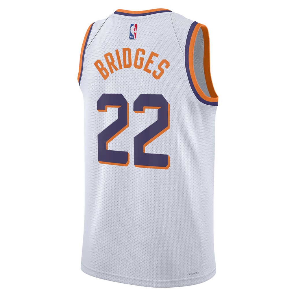 Phoenix Suns Nike Association Edition Swingman Jersey - White - Miles Bridges - Unisex