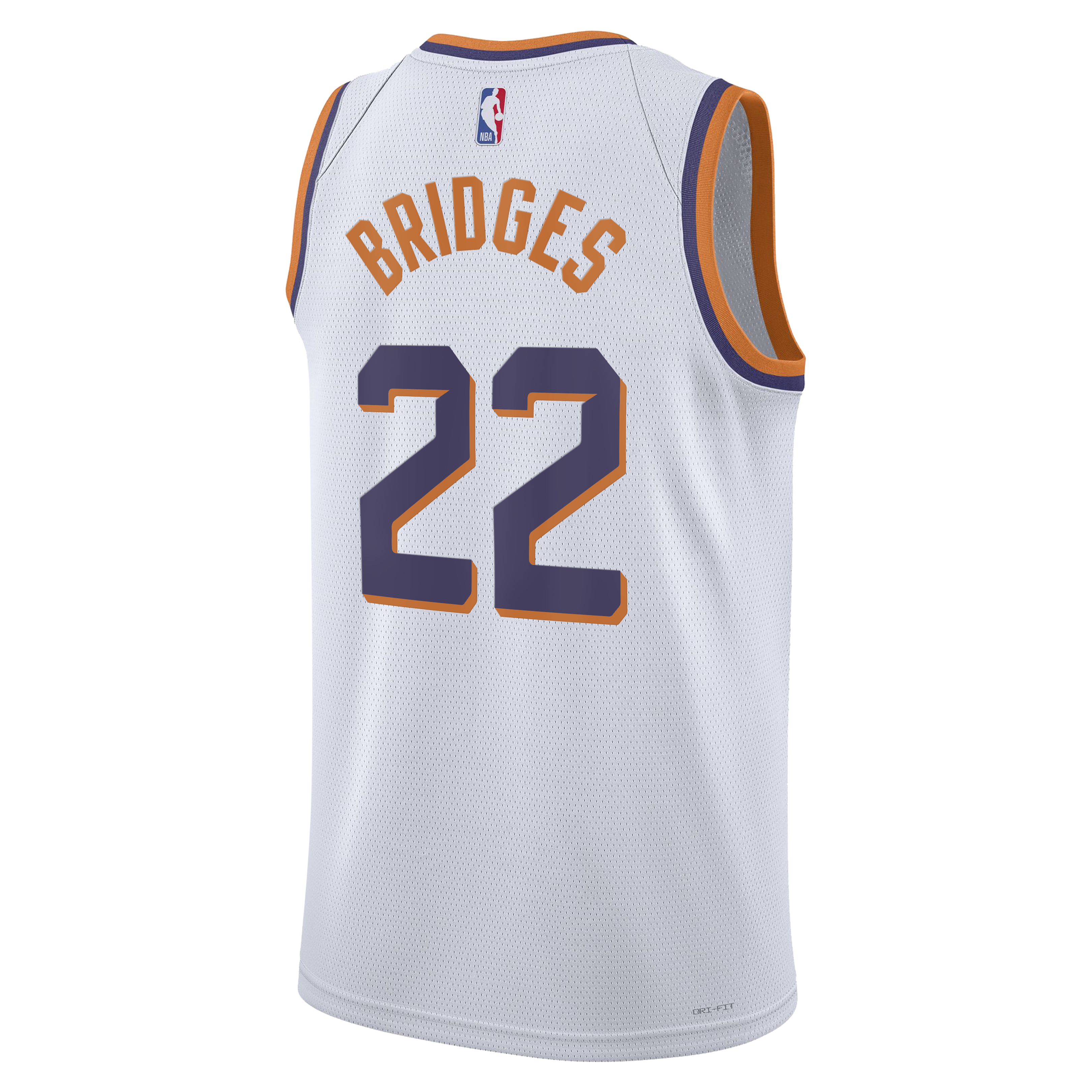 Phoenix Suns Nike Association Edition Swingman Jersey - White - Miles Bridges - Unisex