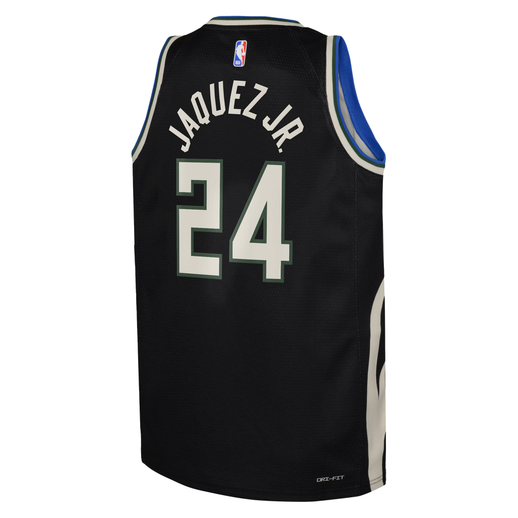 Milwaukee Bucks Jordan Brand Statement Edition Swingman Jersey - Hunter Green - Jaime Jaquez Jr. - Youth