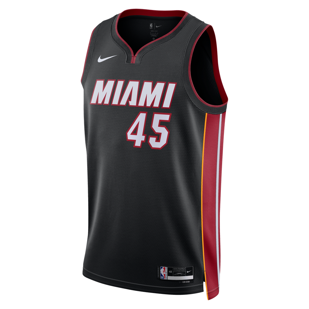 Miami Heat Nike Icon Edition Swingman Jersey - Black - Davion Mitchell - Unisex