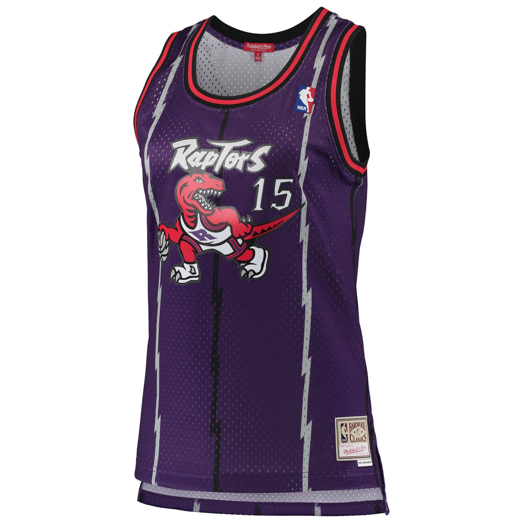 Women's Mitchell & Ness Vince Carter Purple Toronto Raptors 1998-99 Hardwood Classics Swingman Jersey