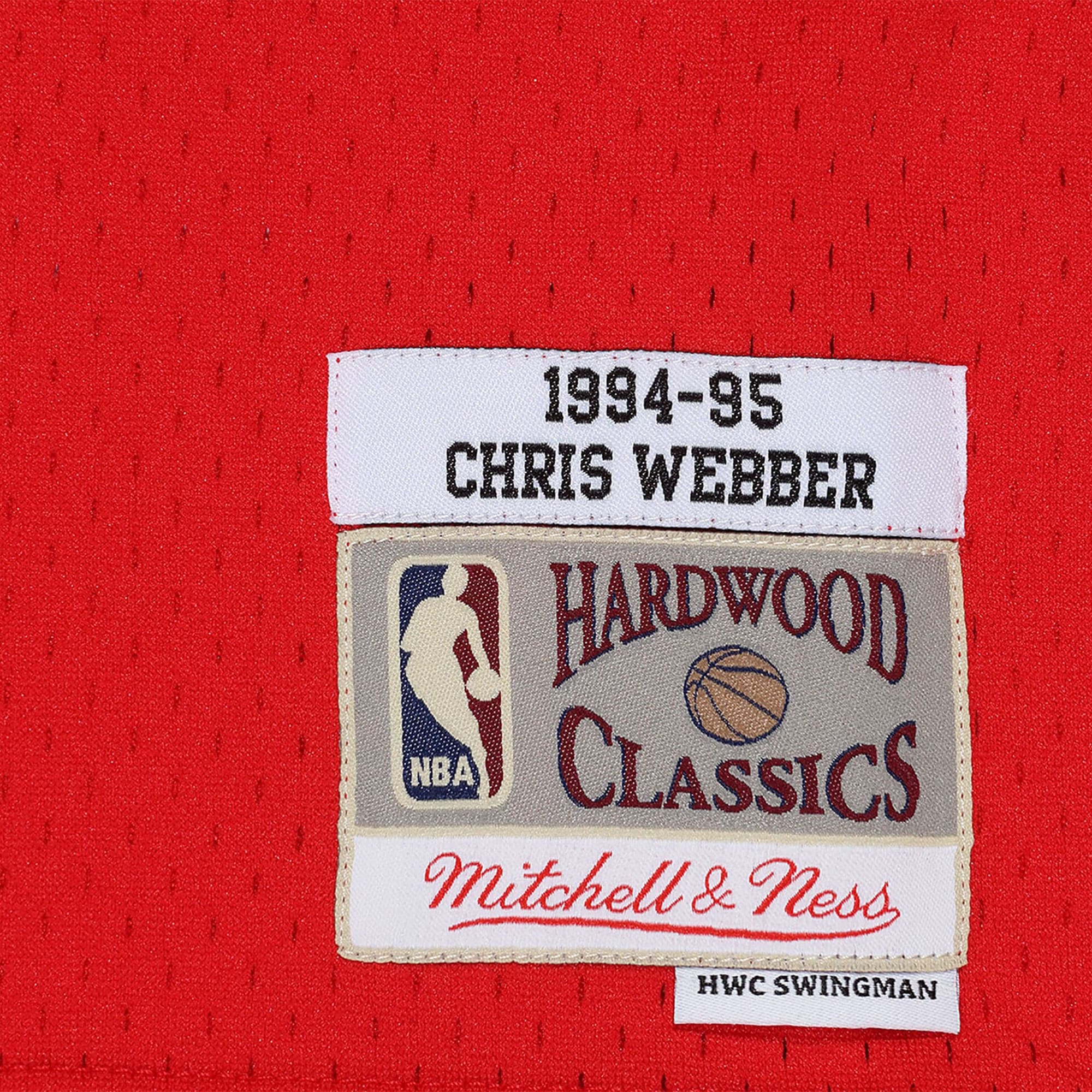 Washington Bullets Chris Webber 1994 Hardwood Classics Road Swingman Jersey By Mitchell & Ness - Scarlett - Mens