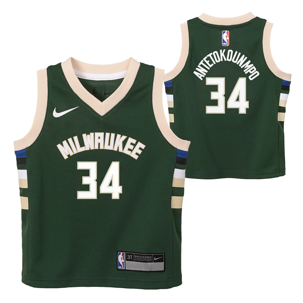 Milwaukee Bucks Nike Icon Replica Jersey - Giannis Antetokounmpo - Toddler