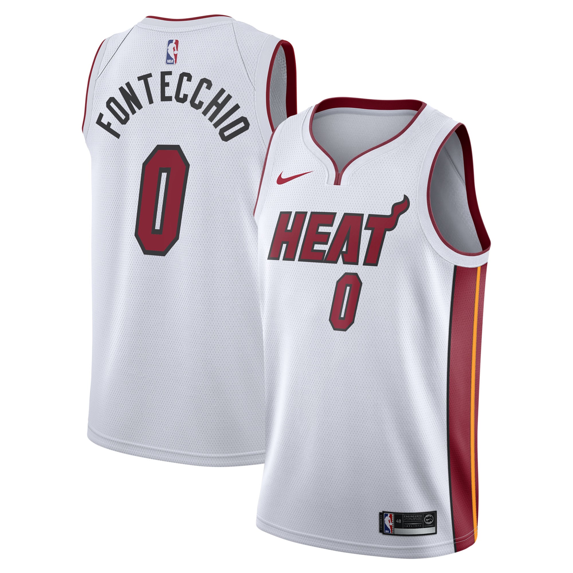 Miami Heat Nike Association Edition Swingman Jersey - White - Simone Fontecchio - Youth