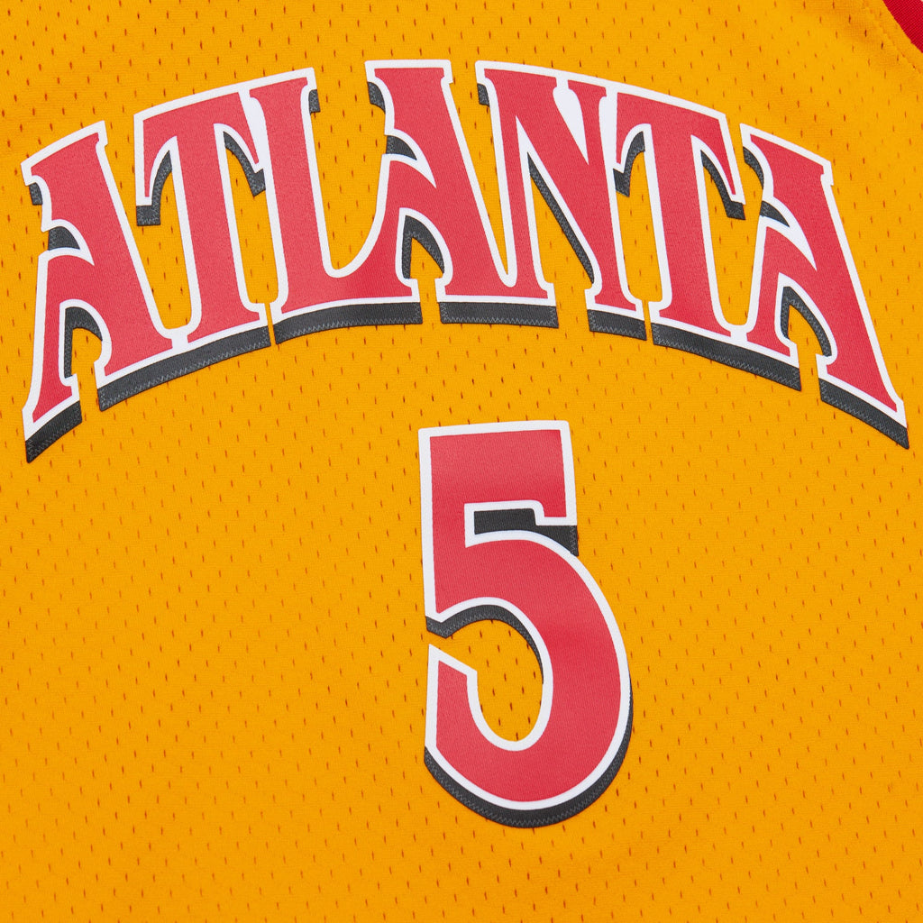 Atlanta Hawks Mitchell & Ness Josh Smith 2004 Alternate Authentic Jersey - Yellow