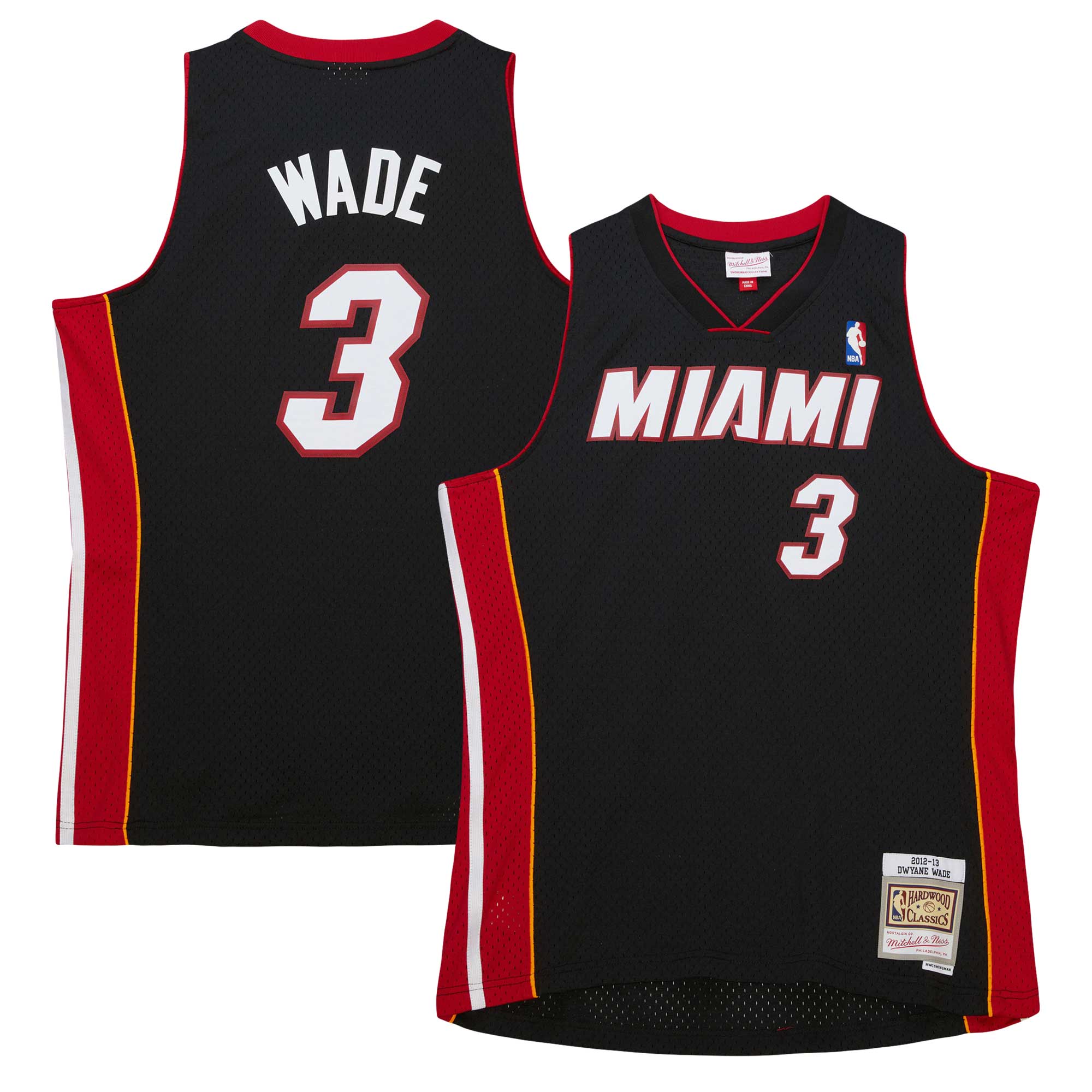 Miami Heat NBA Dwyane Wade 2012 Road Hardwood Classics Swingman Jersey By Mitchell & Ness