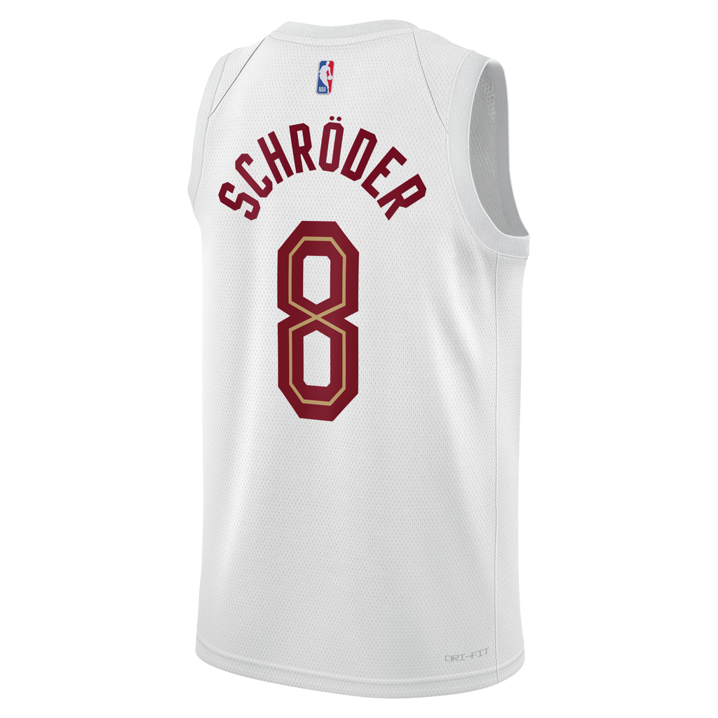 Cleveland Cavaliers Nike Association Edition Swingman Jersey - White - Dennis Schröder - Youth