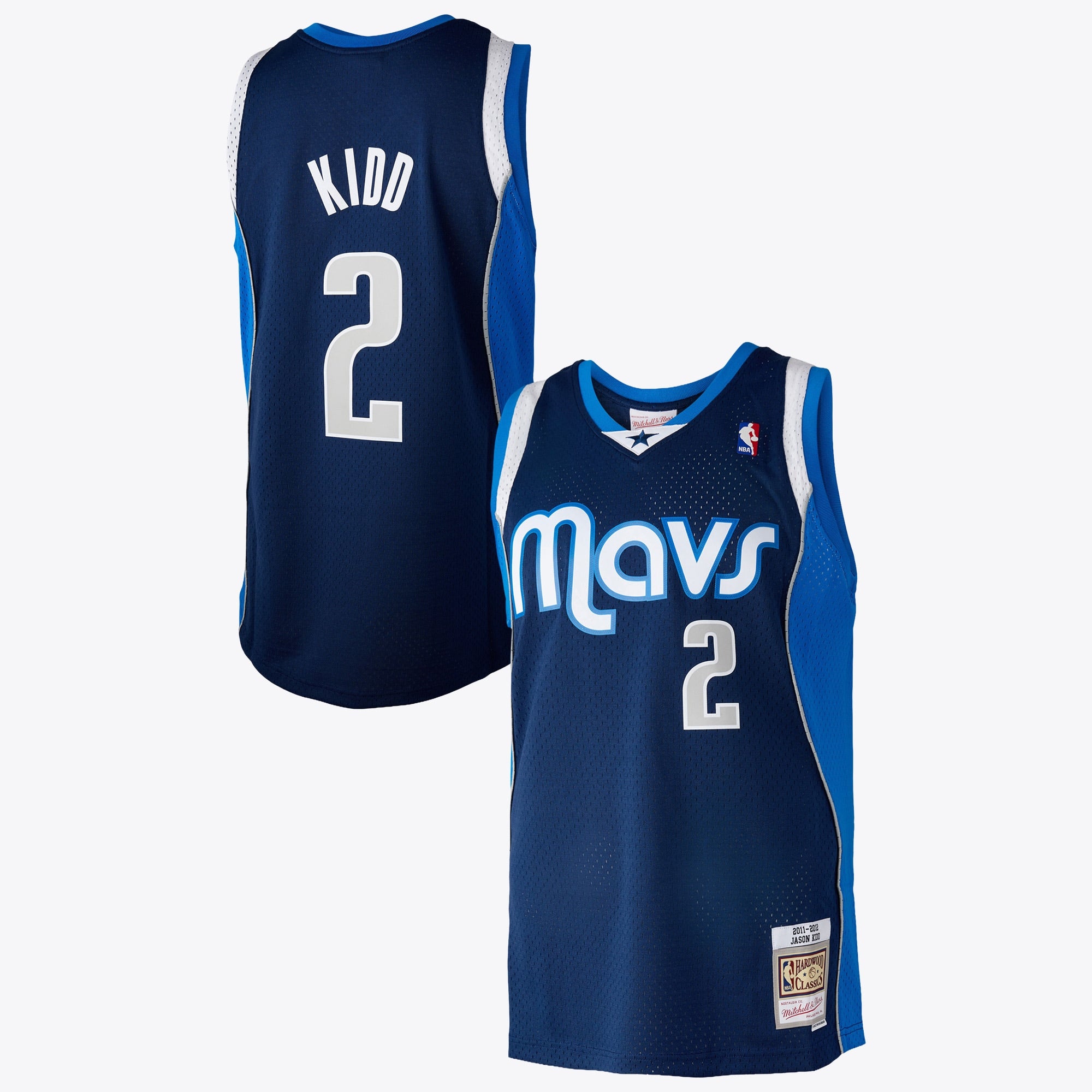 Dallas Mavericks Mitchell & Ness Jason Kidd 2011 Swingman Authentic Jersey - Ash Blue