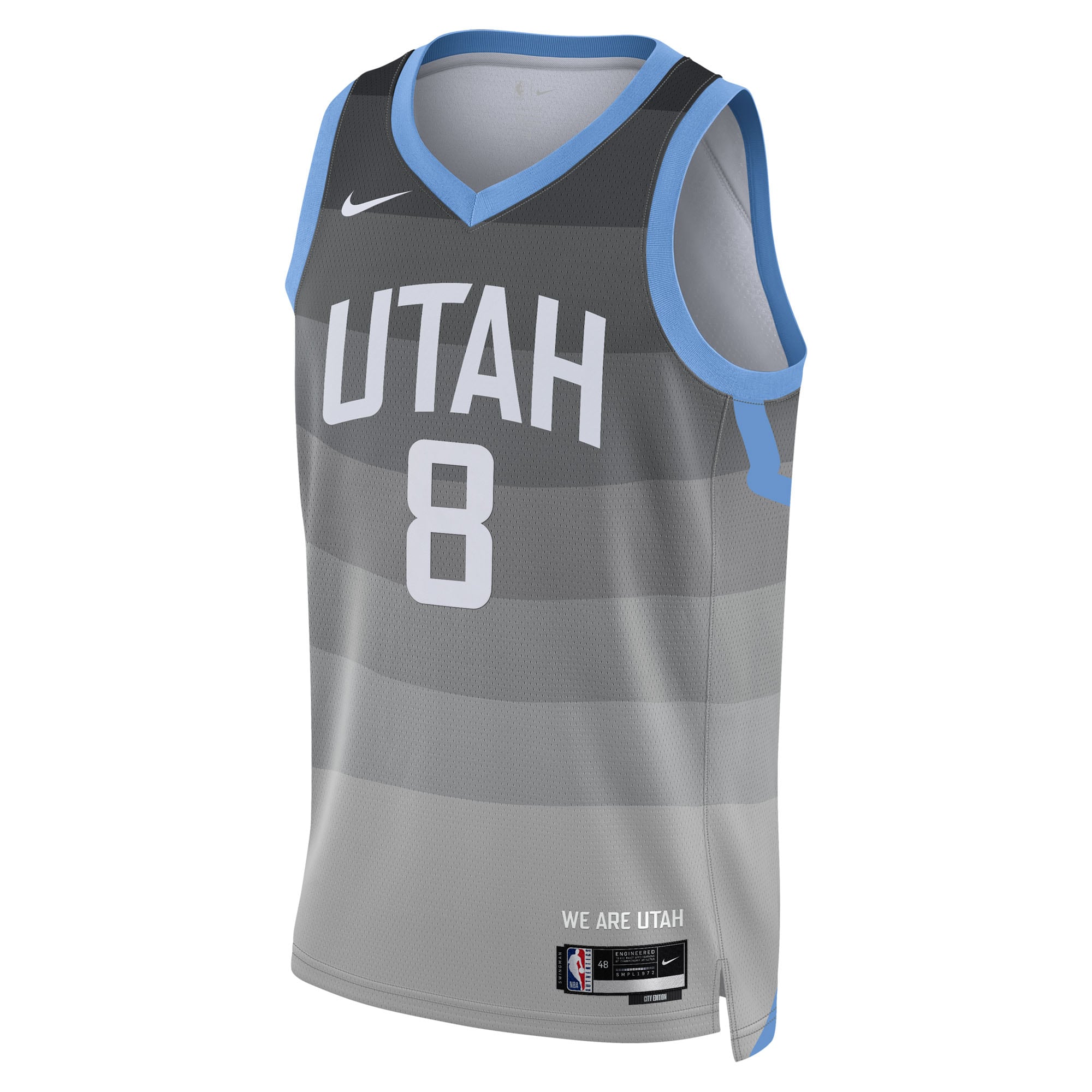 Utah Jazz Nike 2025/26 City Edition Swingman Jersey - Gray - Isaiah Collier - Unisex